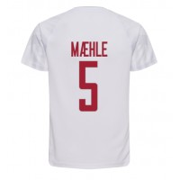 Dänemark Joakim Maehle #5 Auswärtstrikot WM 2022 Kurzarm
